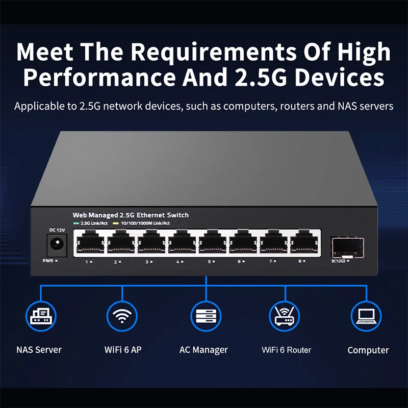 ONTi 2.5GbE Yönetilebilir Anah - Sfp+ 10G Managed Switch 8 Port incelemesi ve fiyatı