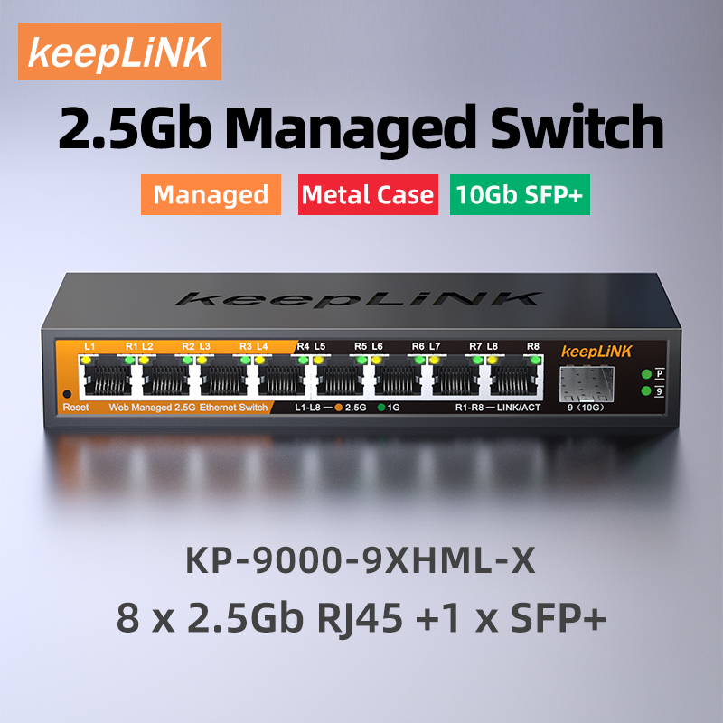 KeepLiNK 2,5 Gb Yönetilen Anah - Sfp+ 10G Managed Switch 8 Port incelemesi ve fiyatı