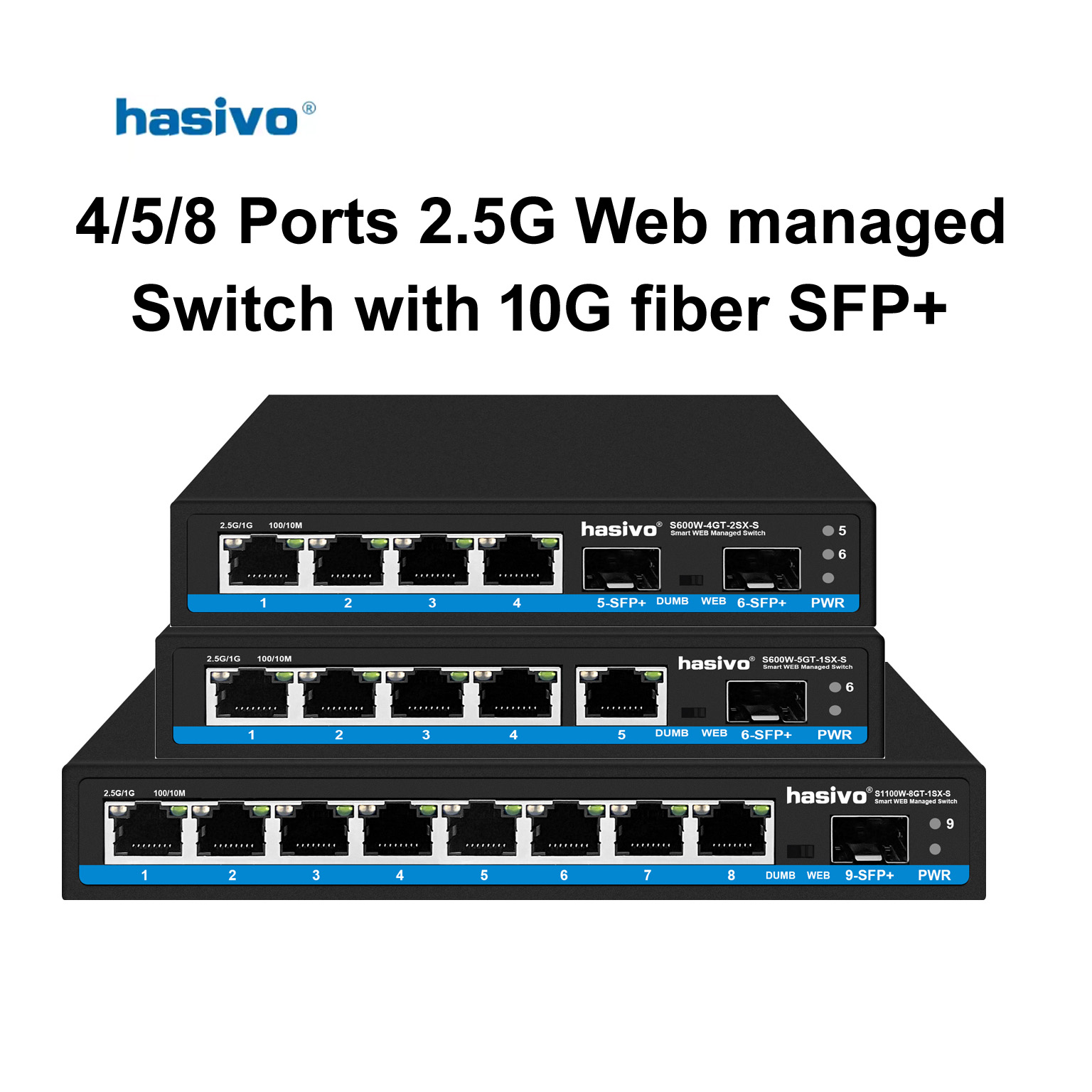 Hasivo 2.5G Ağ Anahtarı 4/5/8  - Sfp+ 10G Managed Switch 8 Port incelemesi ve fiyatı